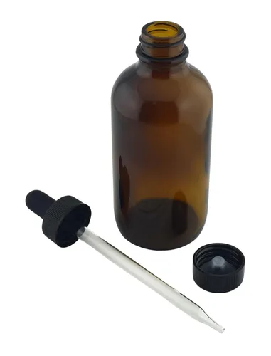 Vista 3 de Paquete de iniciación de aceite de ricino prensado en frío, sin hexano, orgánico holístico para cabello y piel, botella de ámbar de vidrio de 4 onzas