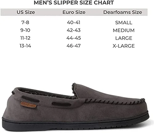Vista 8 de Dearfoams Men's Keaton Memory Foam Moccasin with Wide Widths Slipper
