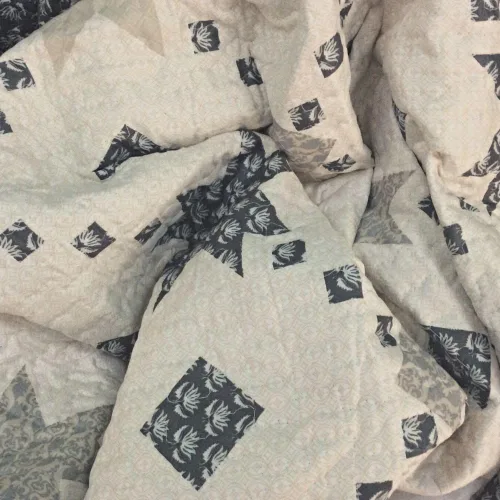 Vista 3 de Virah Bella Juego de ropa de cama de 3 piezas tamaño King, estrella de medianoche, juego de edredón reversible de retazos rústico con fundas