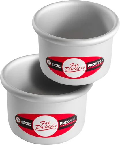 Vista 7 de Fat Daddio's Juego de moldes para pasteles redondos uniformes de aluminio anodizado de 4 niveles, profundidad de 2 pulgadas