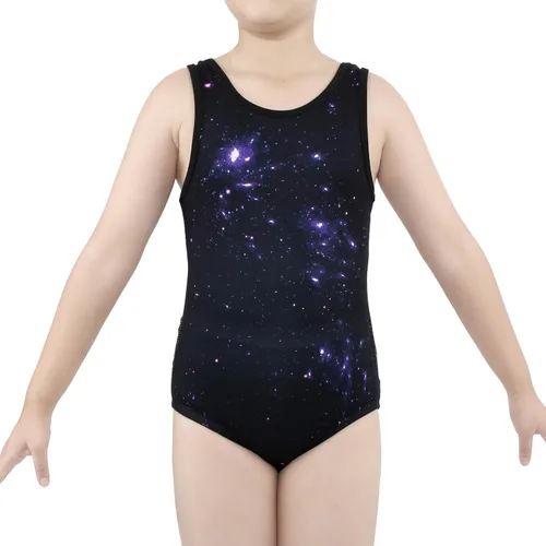 Vista 4 de Leotardos de gimnasia para niñas con pantalones cortos brillantes para bailar ballet