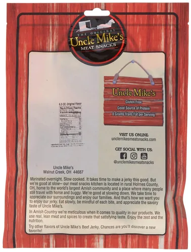 Vista 2 de Walnut Creek Amish Foods Carne Jerky Original 6.5oz Paquete