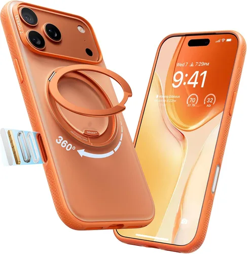 Vista 10 de TORRAS - Funda con soporte magnético 360° para iPhone 17 Pro Max de 6.9 pulgadas, compatible con MagSafe, protección 4X de grado militar, delgada