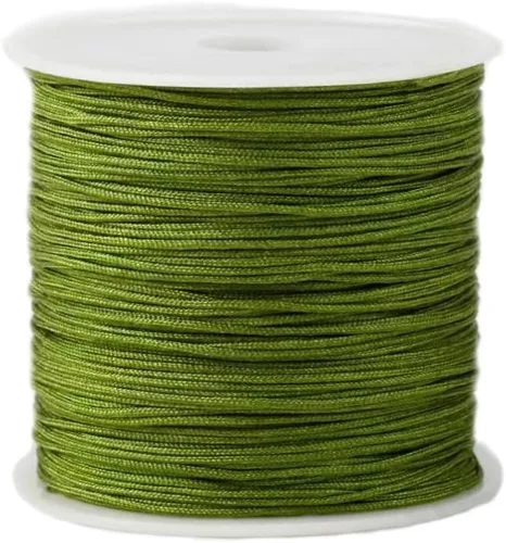 Vista 33 de Cordón de nailon de 0.020 in, hilo de ajuste para nudos chinos, collares, joyería, macramé, cuentas, pulseras de 150 yardas (negro)