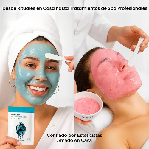 Vista 5 de Mascarilla de gelatina para tratamientos faciales despegable, paquete de 10 mascarillas de goma para modelar, paquete múltiple, mascarilla facial