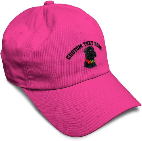 Vista 33 de Gorra de béisbol suave negra con cabeza de laboratorio bordada para perros, sarga de laboratorio negra, de algodón, con mosca de dragón, sombreros