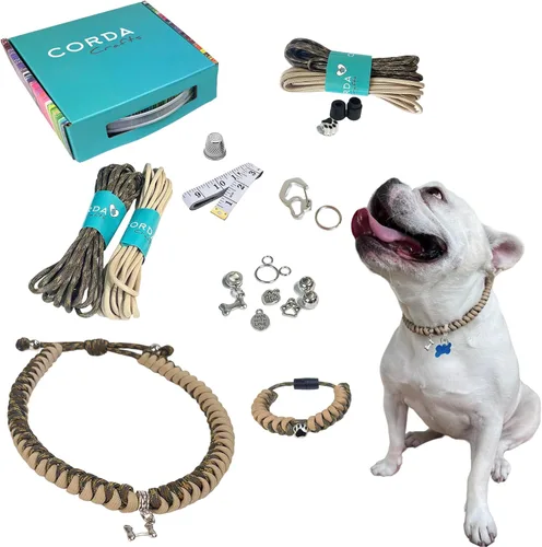 Vista 11 de CORDA Crafts - Kit de cuerda de paracaídas - Accesorios completos para hacer collar de perro y pulsera a juego del dueño - Tutorial en video fácil