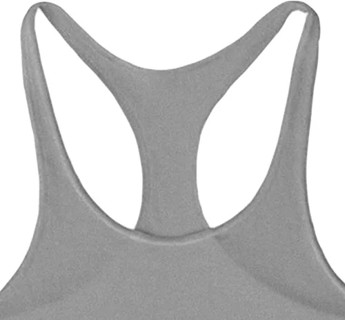 Vista 3 de Camiseta sin mangas para hombre, cuello redondo, holgada, con espalda cruzada, talla grande, para entrenamiento, fisicoculturismo, fitness
