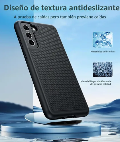 Vista 5 de Funda para Galaxy S21 FE 5G: Funda para teléfono S21 FE Samsung Cubierta protectora de doble capa de servicio pesado rugosa resistente a prueba