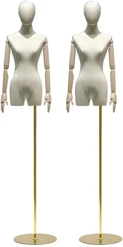 Vista 8 de Adjustable 2pcs Female Mannequin Dress Form Set, Removable Head & Arms, Height Adjustable Clothing Display Model for Dresses & Jewelry