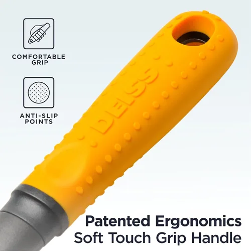 Vista 3 de Deiss Abrelatas profesional resistente, borde liso manual, abrelatas de mano con mango suave al tacto, abrelatas de seguridad a prueba de óxido