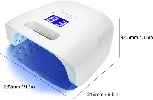 Vista 9 de Lámpara de secado de uñas de 60 W, lámpara LED UV para uñas, sensor de uñas de curado, pantalla LCD, herramientas de uñas para curado para lámparas