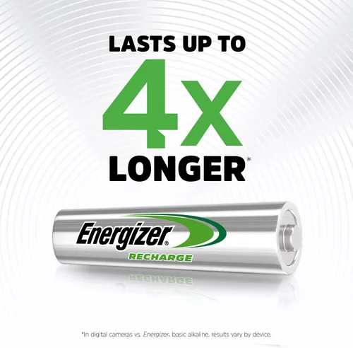 Vista 2 de 4 baterías recargables Energizer AccuRecharge Power Plus AAA 700mAh AAA HR3 NiMH