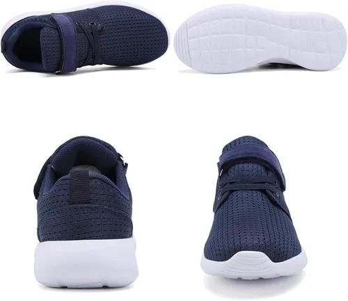 Vista 5 de TOEDNNQI Boys Girls Sneakers Kids Lightweight Breathable Strap Athletic Running Shoes for ToddlerLittle KidBig Kid