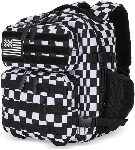 Vista 24 de Mini mochila táctica de 9L para hombres y mujeres, mochila táctica pequeña para senderismo, bolsa táctica pequeña, paquete de fitness, Negro