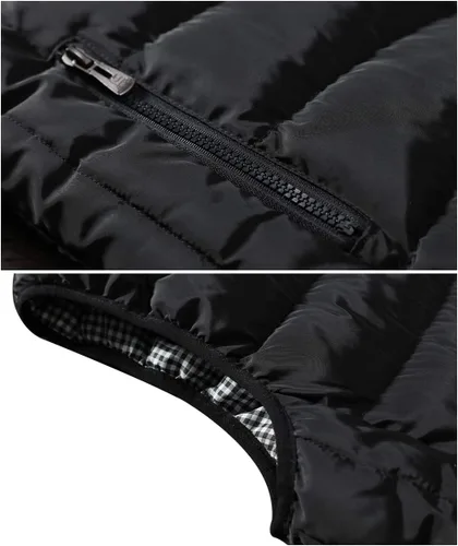 Vista 5 de Abrigos acolchados con cuello alto y estilo casual para exteriores para hombre
