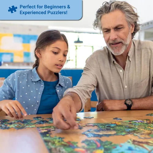Vista 4 de Ravensburger - Animales de la sabana - Rompecabezas de 200 piezas - Imágenes emocionantes y coloridas de leones, elefantes, tigres y más - Calidad