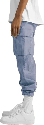 Vista 2 de THWEI Pantalones cargo para hombre, pantalones deportivos casuales de algodón, holgados, rectos