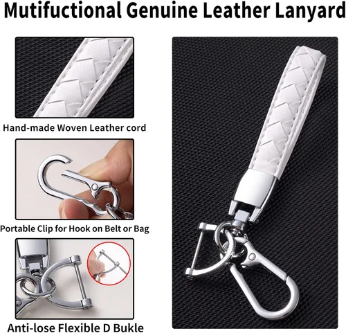 Vista 2 de Compatible con funda para llavero BMW con cordón de cuero