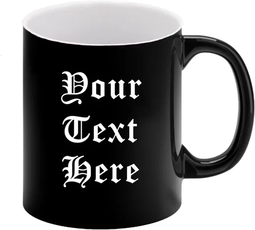 Vista 4 de My Personal Memories Taza de café con leche grabada personalizada y taza de té personalizada con su texto (negro)