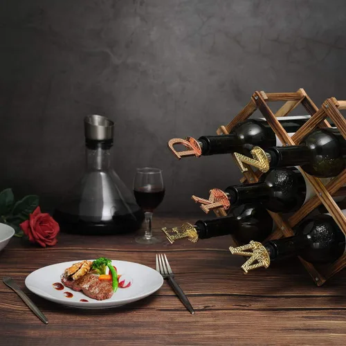 Vista 7 de Miicol Tapón de vino, Prosecco Topper, Tapón de champán personalizado, Accesorios de vino de oro, Regalo de los amantes del vino, regalo de Letra N