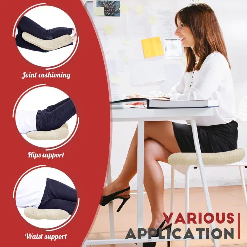Vista 4 de Cojín de asiento con forma de dona rellena para dolor de coxis y coccix, hemorroides, úlceras de cama, embarazo, próstata, recuperación