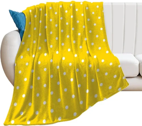 Vista 11 de Manta de felpa de lunares blanco aguamarina, suave y acogedora, manta de franela para todas las estaciones, para sofá, cama, 40 x 50 pulgadas