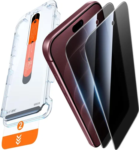 Vista 13 de DIMONCOAT Top 9H++ - Protector de pantalla de privacidad para iPhone 17 Pro Negro