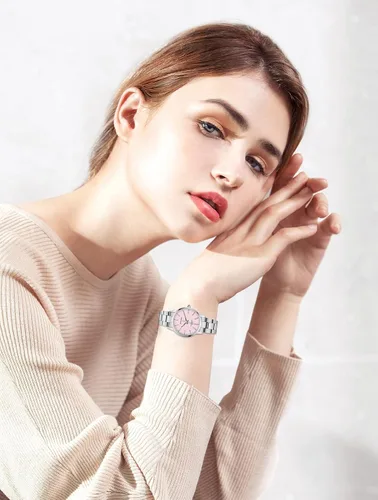 Vista 2 de SHINE GRACE Relojes de lujo luminosos clásicos para mujer, reloj de pulsera acentuado con cristal de primera calidad