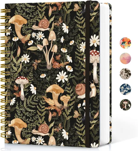 Vista 27 de Cuaderno rayado en espiral para el trabajo, 300 páginas gruesas B5 (7.1 x 10 pulgadas), diario a rayas universitarias para mujeres y escritura