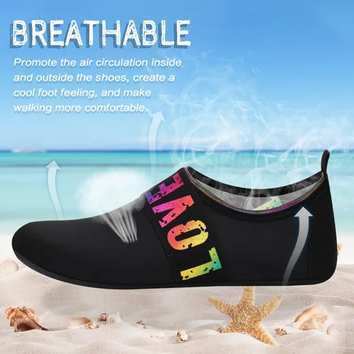 Vista 3 de ANLUKE - Zapatos para agua, de secado rápido, ideales para yoga acuático, playa, natación, surf, para mujeres y hombres