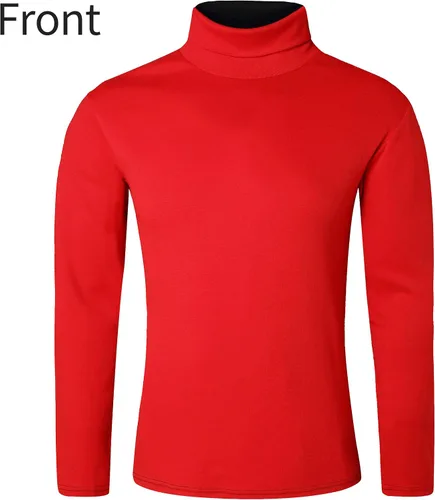 Vista 19 de Camiseta de manga larga para hombre, ajustada, ligera, con cuello de tortuga