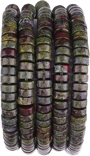 Vista 18 de BEADIA Cuentas Espaciadoras de Jade Natural Africano Planas Redondas Sueltas para Hacer Joyas con Abalorios 3mmx2mm 38cm