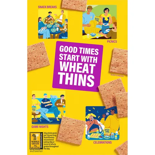 Vista 9 de Wheat Thins Snacks picantes de chile dulce, galletas de trigo integral, galletas de aperitivos, 8.5 onzas