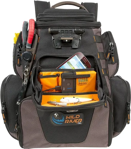 Vista 8 de Wild River Nomad by CLC Custom LeatherCraft Tackle Tek Nomad XP Mochila iluminada con sistema de carga USB