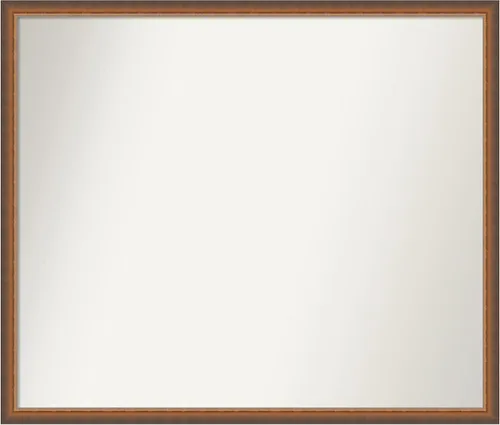 Vista 79 de Amanti Art Espejo de baño de bronce para sobre fregadero, 29 x 19 pulgadas, espejo rectangular de bronce antiguo, marco de madera tradicional