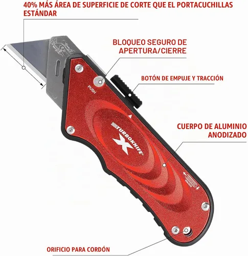 Vista 4 de Olympia Tools 33-132 Turboknife de Red Rojo