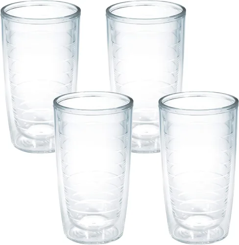 Vista 48 de Tervis Vaso aislado de mesa transparente y colorido fabricado en Estados Unidos con doble pared, taza de viaje que mantiene las bebidas frías
