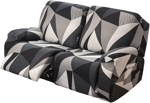 Vista 47 de Fundas elásticas para sillas reclinables, 4 piezas, fundas estampadas Lazyboy para sillón reclinable Lazyboy, funda de elastano suave para silla