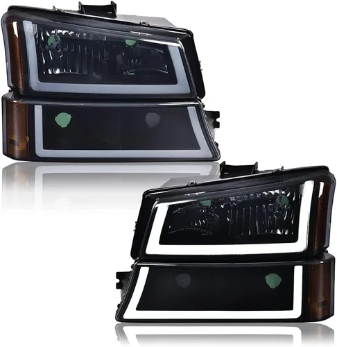Vista 18 de PIT66 Faros LED, Compatible con 2003-2006 Chevy Silverado 1500 2500 3500 HD 2003 2004 2005 2006, Compatible con 2003-2006 Chevy Avalanche 1500 2500