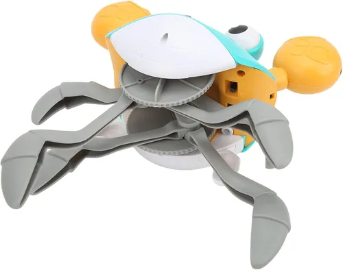 Vista 6 de Cangrejo que se arrastra, plástico recargable por USB automáticamente evita obstáculos que se arrastran cangrejo, juguete musical de cangrejo