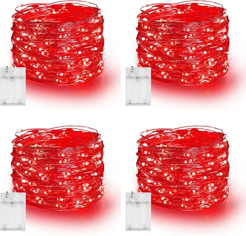 Vista 12 de Dazzle Bright - Guirnalda de luces de hadas de Halloween, 60 luces LED de 20 pies de alambre de cobre a batería y resistente al agua, decoraciones