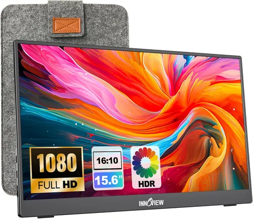 Vista 11 de InnoView Monitor portátil, 15.6 pulgadas FHD 1080P HDMI USB C segundo monitor externo para computadora portátil, escritorio, MacBook, teléfonos
