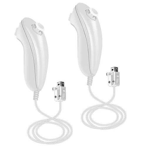 Vista 7 de Nunchuck Controller, 2 Pack Nunchuck Controller Replacement for wii Nunchuck Controller Joystick Gamepad, Compatible with Nintendo Wii & Wii U