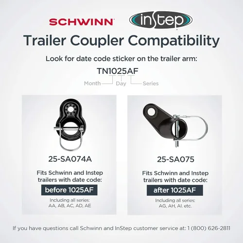 Vista 2 de Acoplador para remolques de bicicleta Instep y Schwinn - Acoplador plano para una amplia gama de tamaños, modelos y estilos de bicicleta, color negro