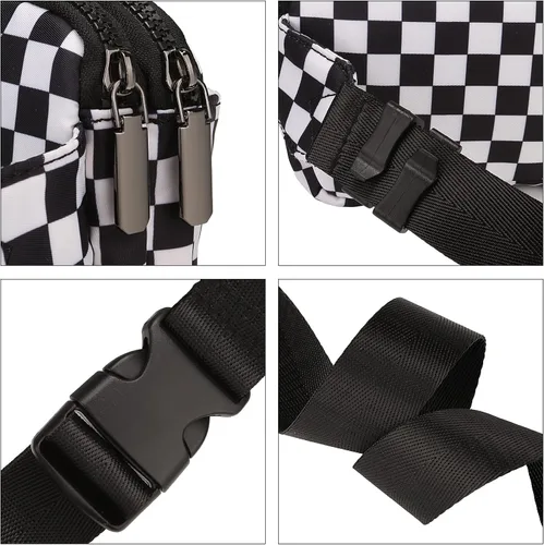 Vista 6 de Uromee Riñoneras para mujer, bolsa cruzada para cinturón, a la moda, mini bolsa de cintura para viajes, senderismo, correr, correa ajustable, 0227