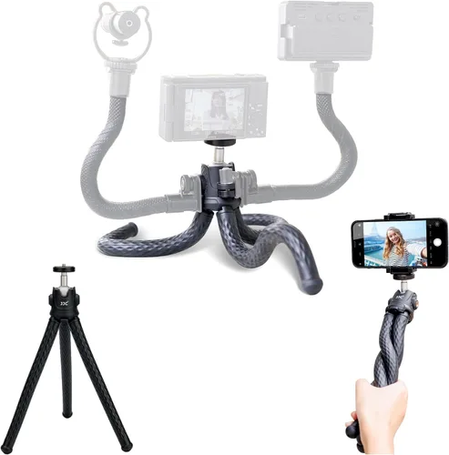 Vista 9 de JJC Paquete de 2 brazos de extensión flexibles, brazo mágico ajustable, extensión para soporte de micrófono para cámara, teléfono inteligente