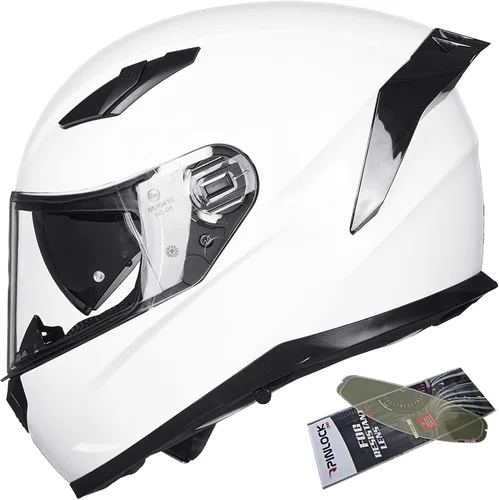 Vista 10 de ILM Cascos para moto de nieve y motocicleta con cara completa, película antiempañante Pinlock para hombres y mujeres, con visera térmica opcional