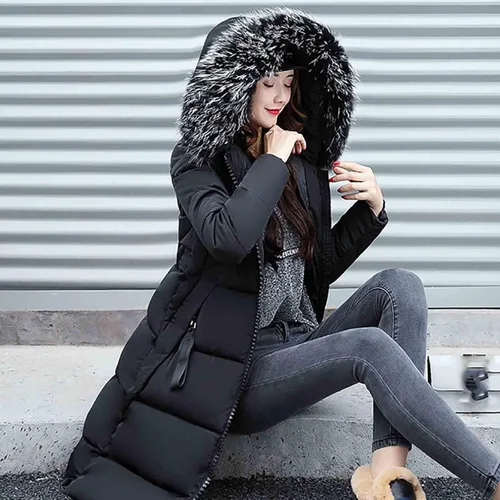 Vista 7 de Abrigo de invierno de moda 2022 para mujer, con cremallera, acolchado, acolchado, de forro polar sherpa de gran tamaño para mujer