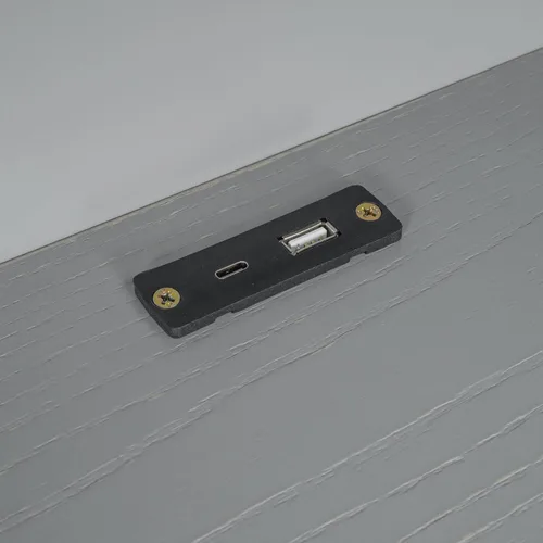 Vista 5 de P PURLOVE Cama de plataforma de tamaño individual con cabecera de almacenamiento, marco de cama de madera con luz LED integrada, cama de plataforma